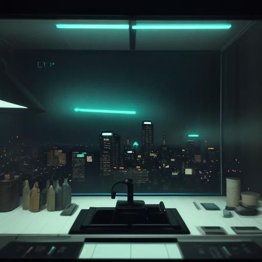 Cinematic Enameled Glass Figurines in Moody Lighting