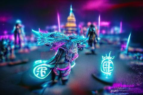 Cyberpunk Assassin in Neon Cityscape: 8k Digital Art
