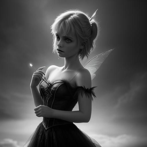 Hyperrealistic Dark Disney Tinkerbell in High Definition