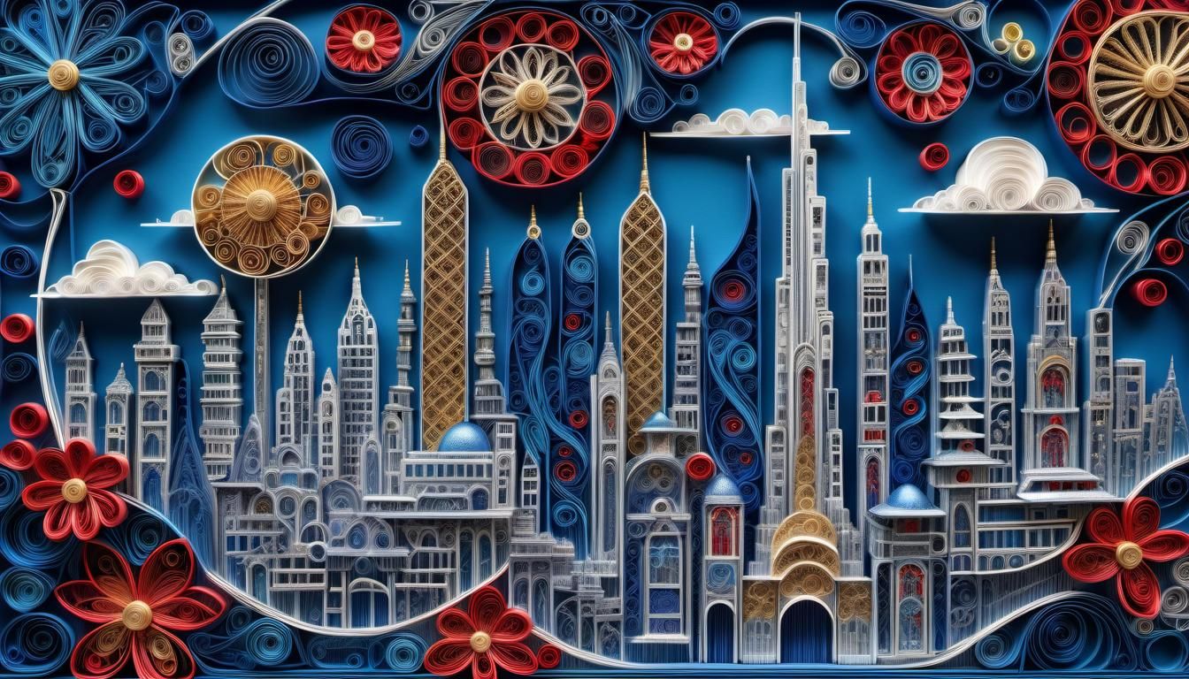 Surreal Futuristic Metropolis Unveiled in Hyper-Realistic Sp...