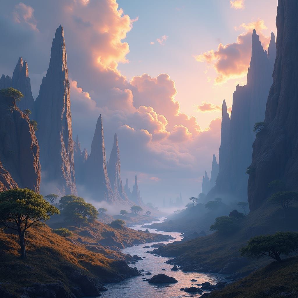 Dreamlike Fantasy Landscape in 8K Resolution