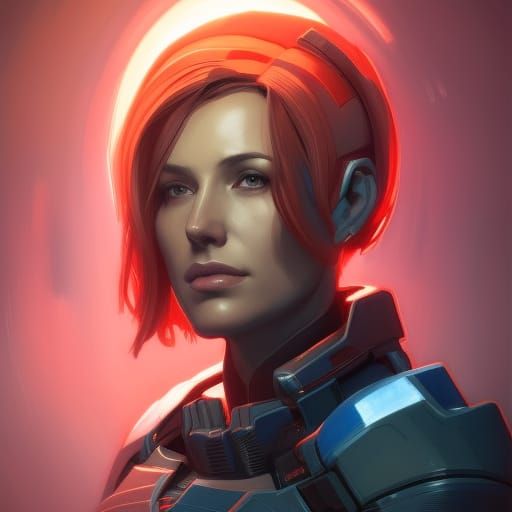 Sci-Fi Character Portrait with Dynamic Lighting