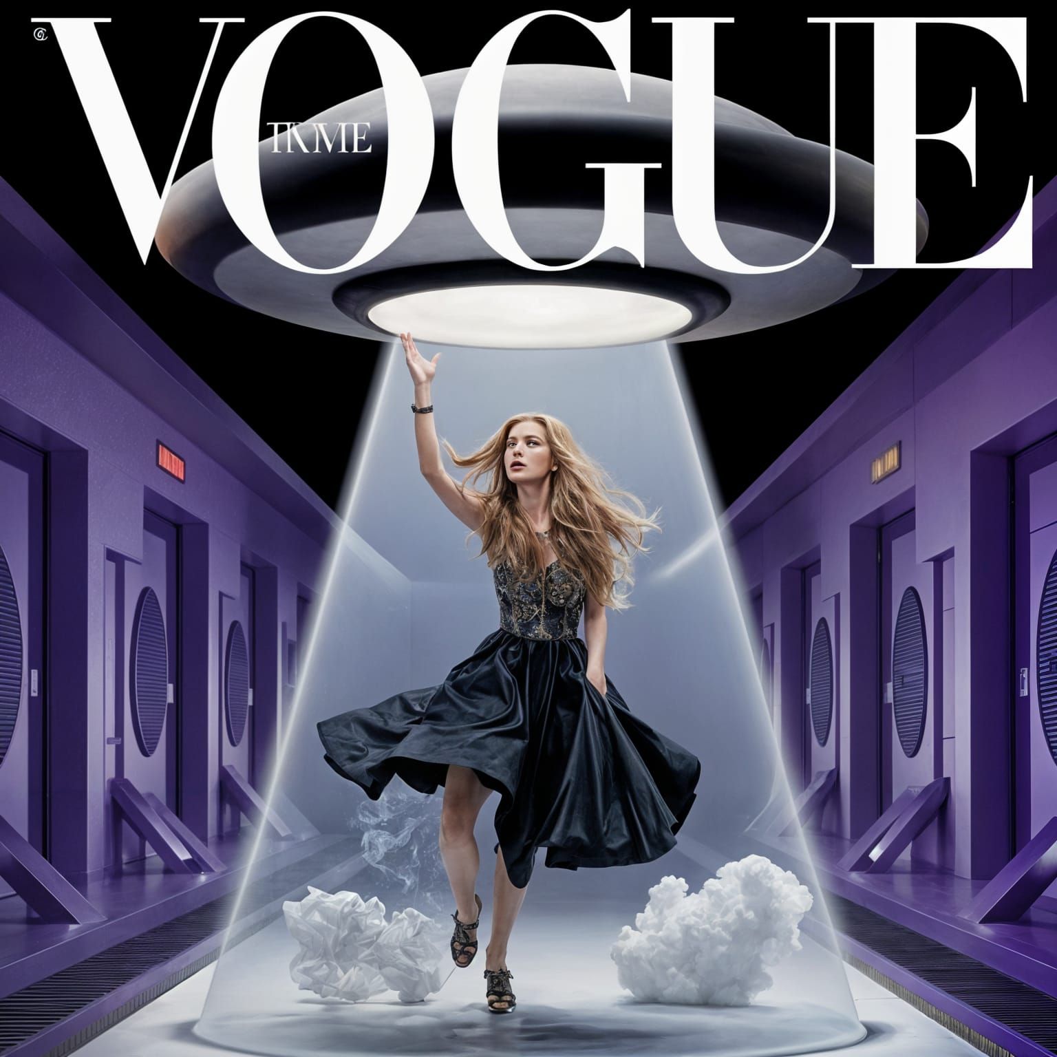 Glamorous Alien Abduction on Vogue Cover