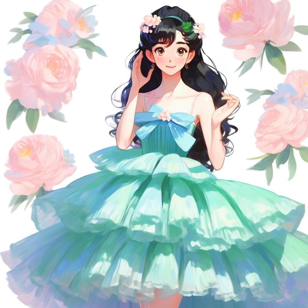 Lum Invader as Ballerina in Impressionistic Style