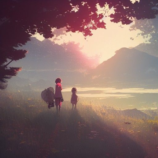 Romantic Ghibli-Inspired Getaway Landscape in 8K