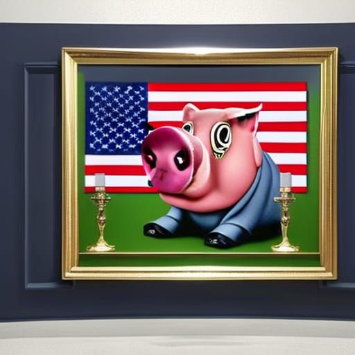 Surreal Pig Trump: An Extreme Surrealism Portrait