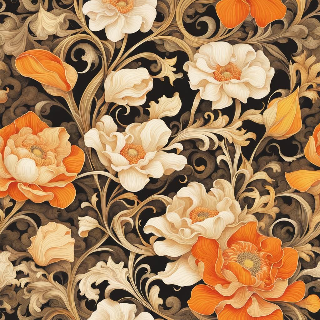 Ornate Flower Unfolding in Golden Light