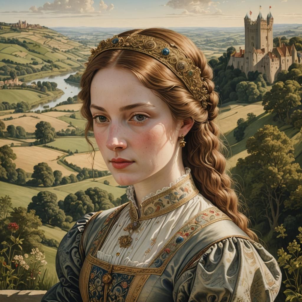 Renaissance Portrait of a Young English Woman