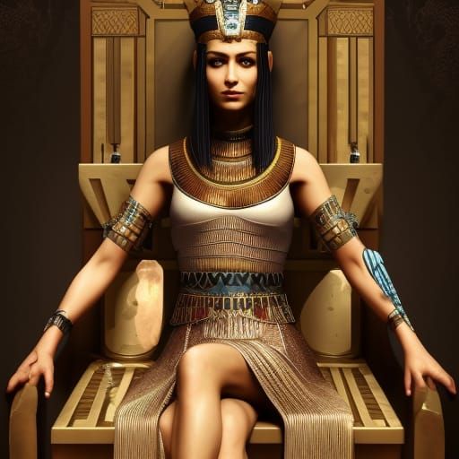 Cleopatra on a Throne of Gold and Diamonds