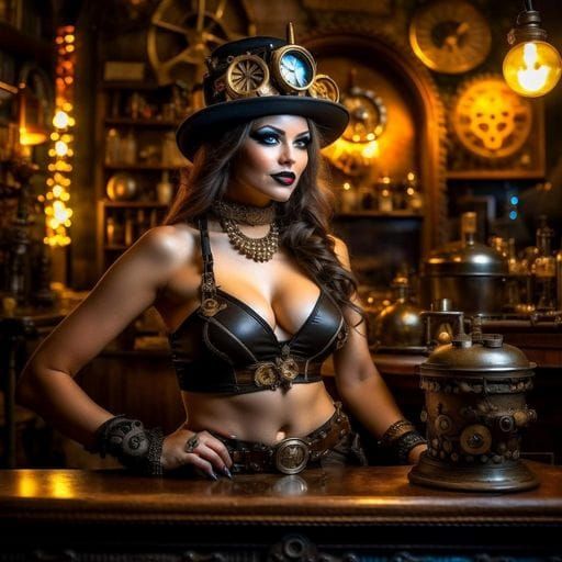 AI Image of a Female Barkeeper