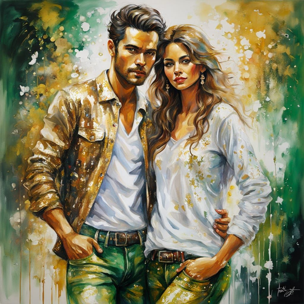 Golden Couple in Love's Fairy-tale