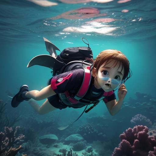 Underwater Struggle: A Child's Fight for Survival