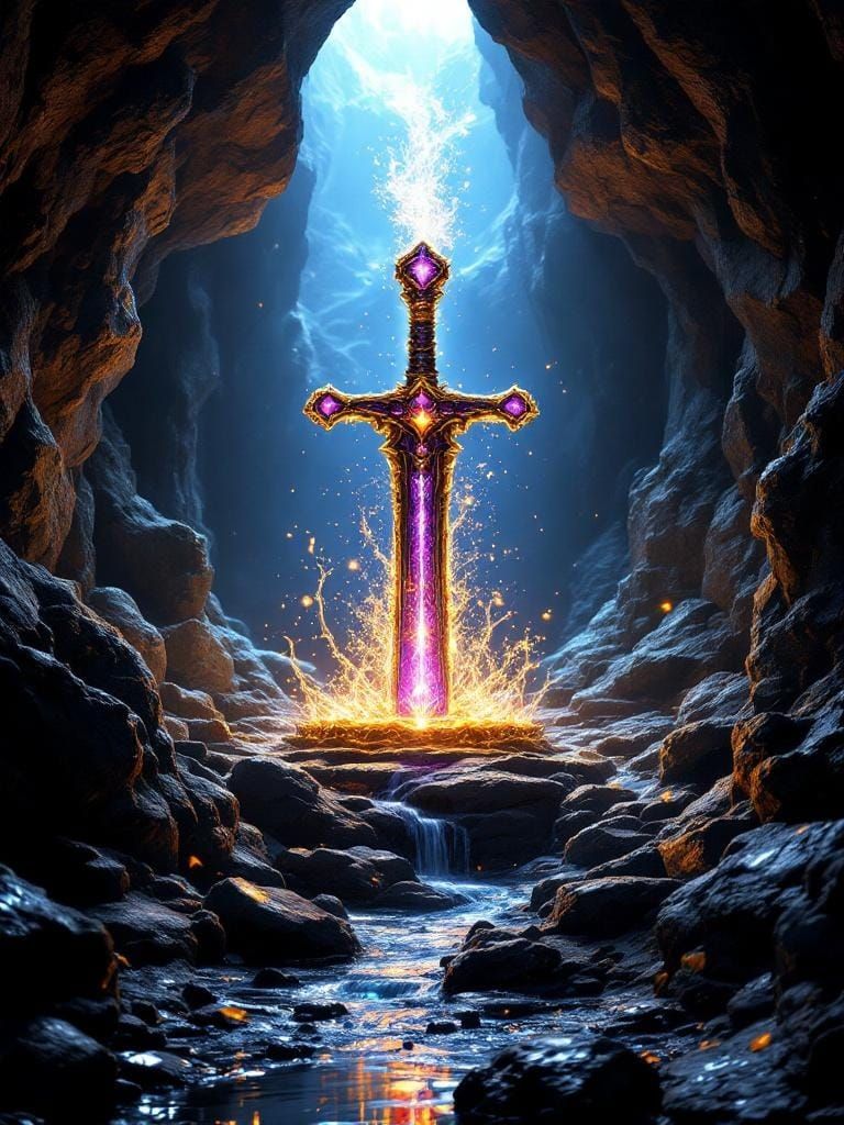 Enchanted Cave Bong: A Dark Fantasy Scene