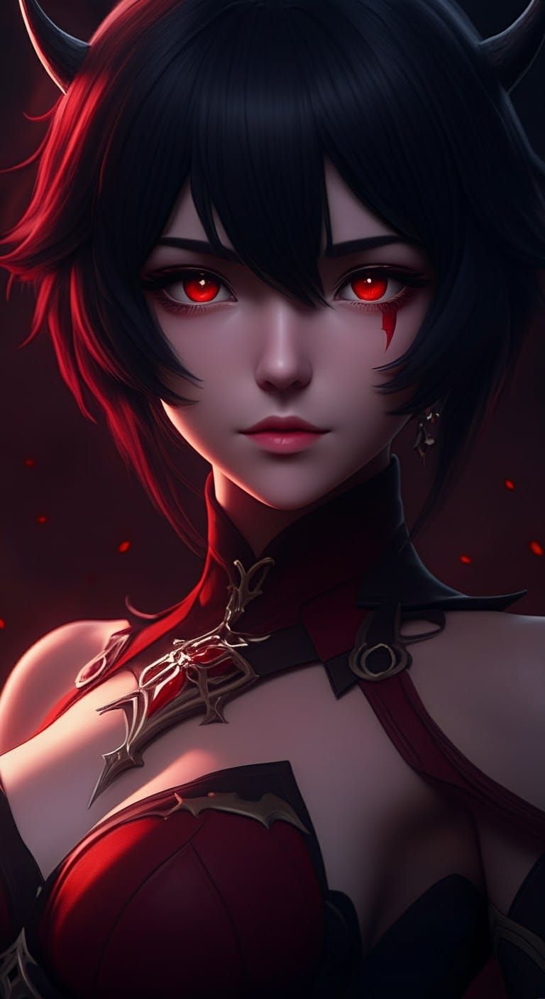 Evil Angel: Detailed 3D Anime Art