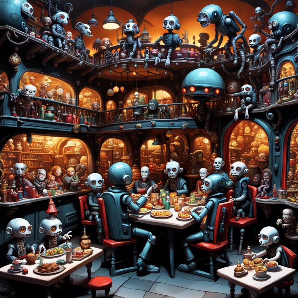 Dinner Party at a Haunted Toyshop in Burton Style