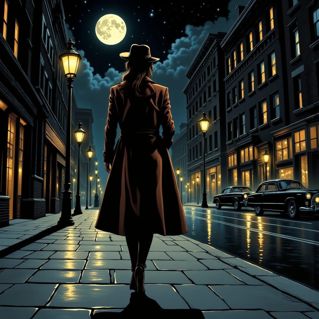 Femme Fatale in Film Noir Style