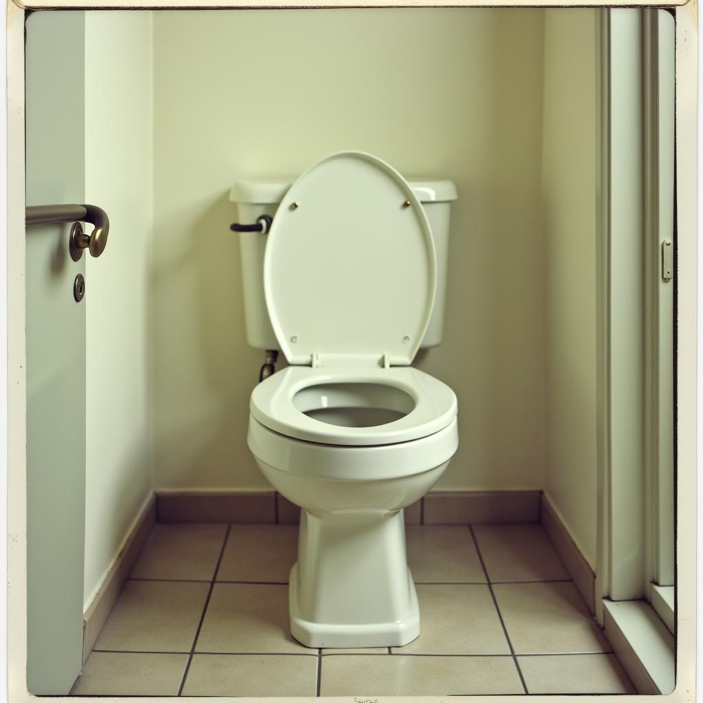 Surreal Portrait of a Bathroom Doppelganger