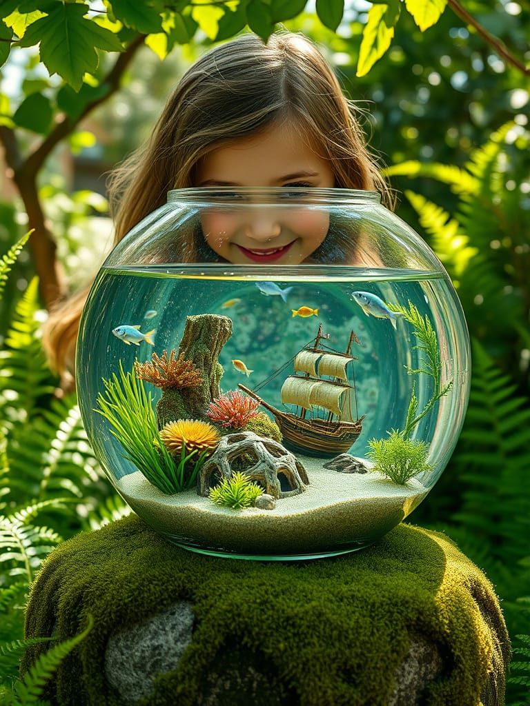 Magical Underwater World in a Glass Jar