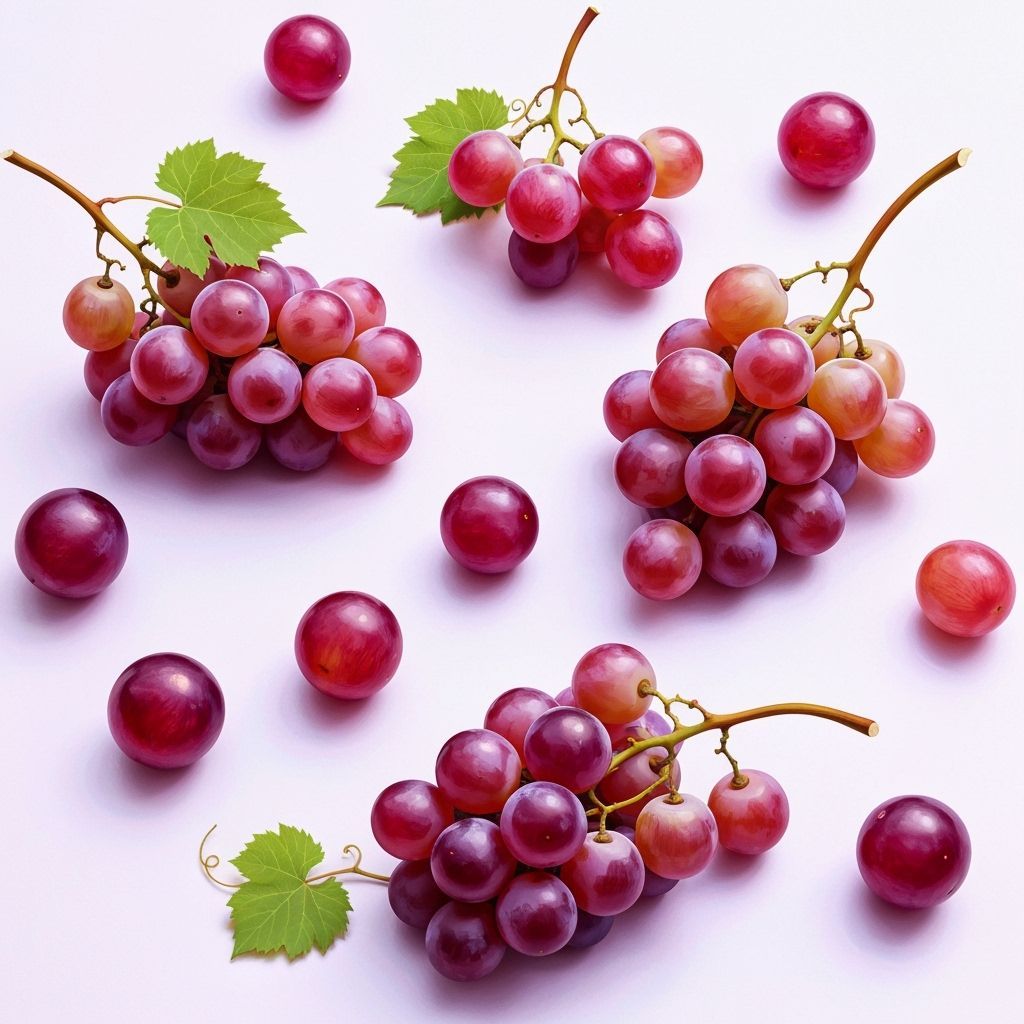 Purple Grapes Seamless Pattern in Digital Painting Style