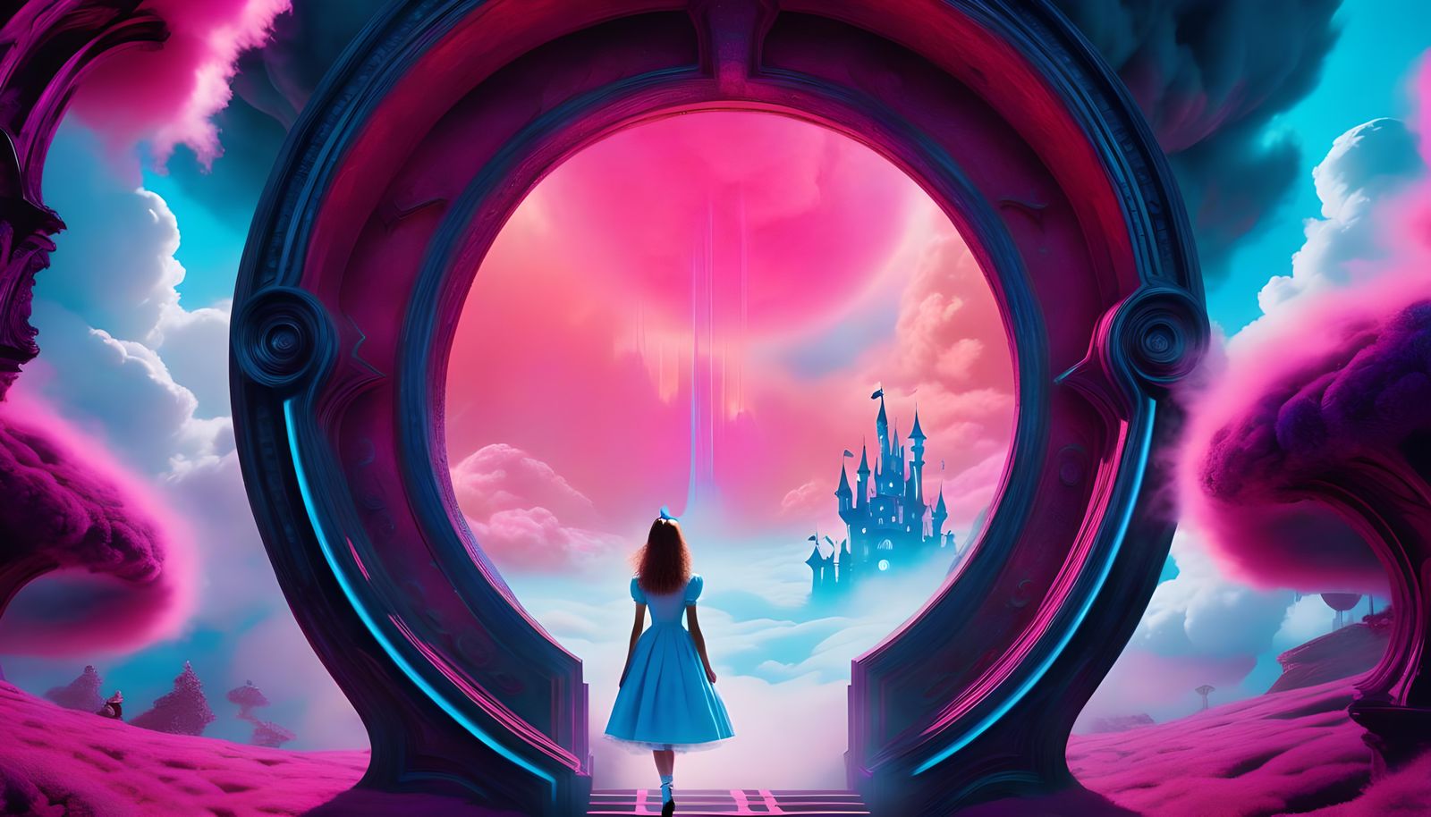 Alice in Matrix Wonderland Through Rusty Portal