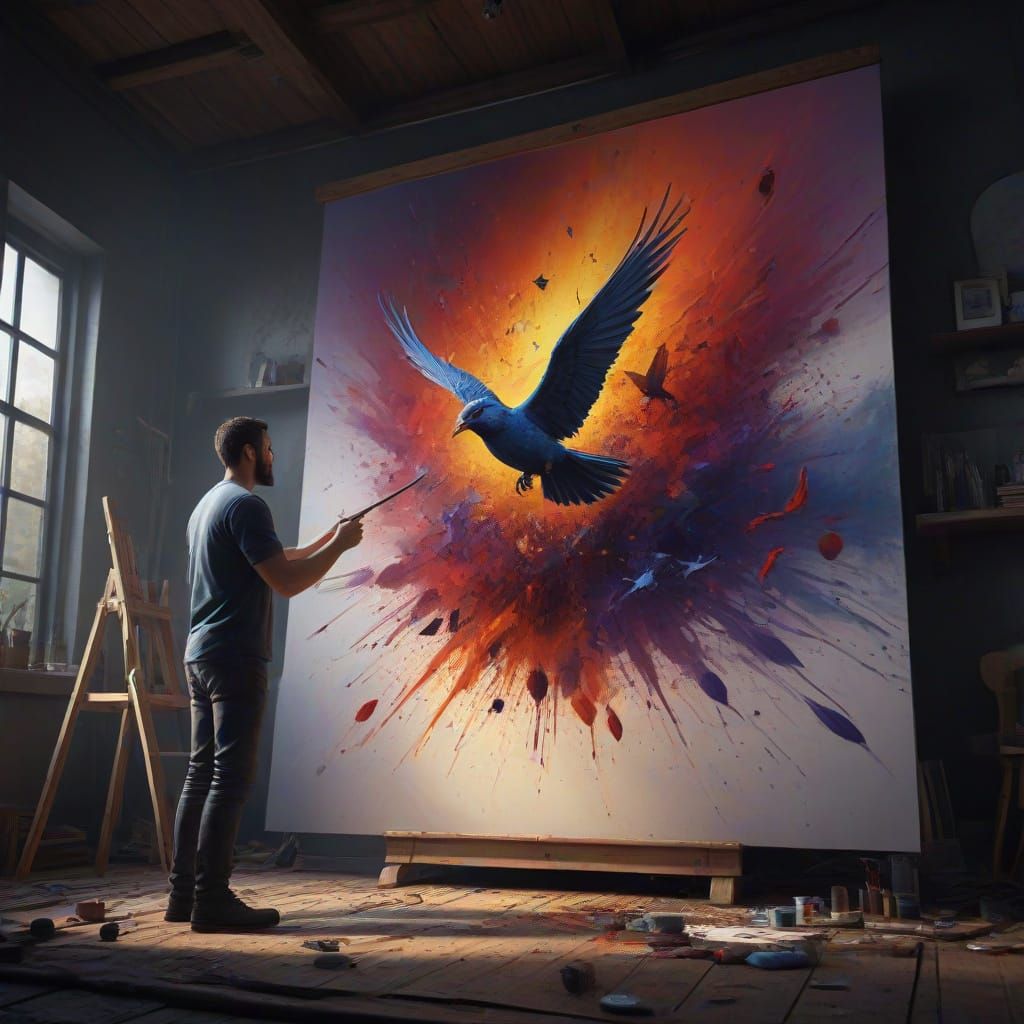 Fantasy Painter's Art Comes Alive in Studio