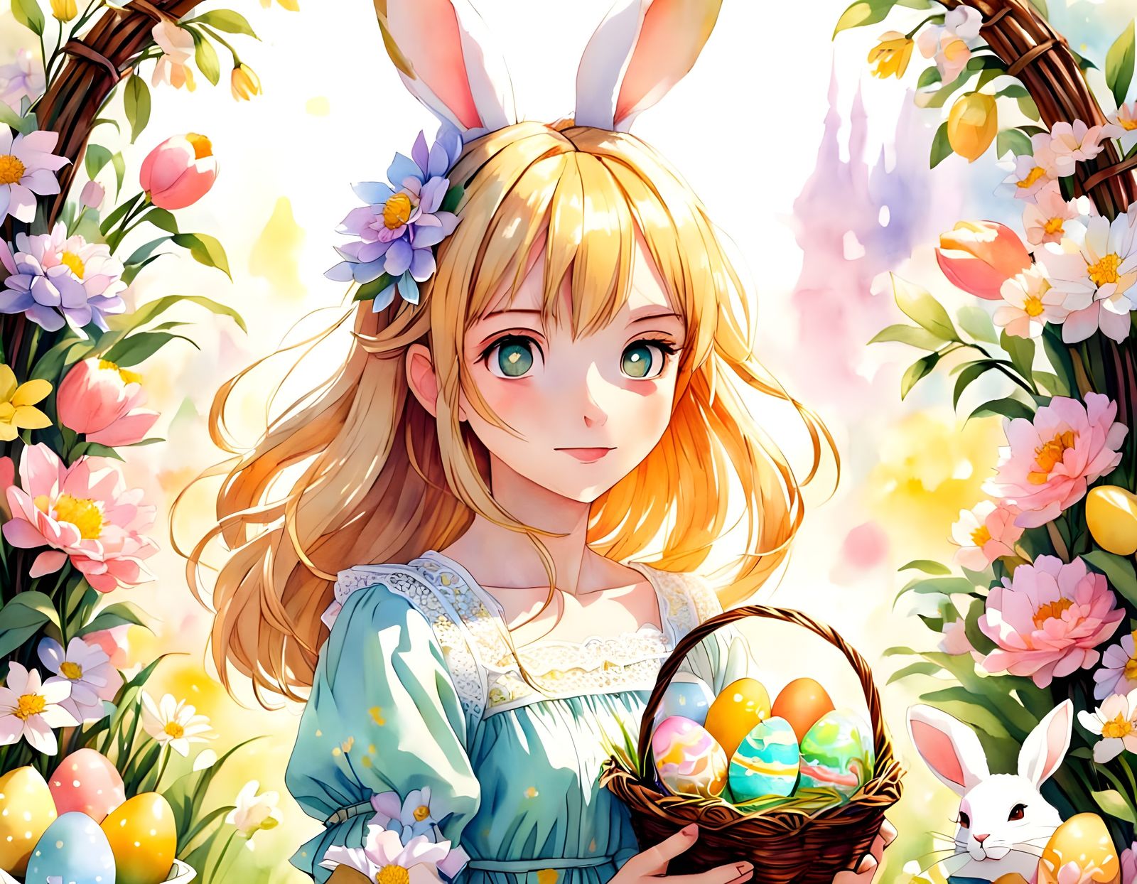 Springtime Goddess in Easter Wonderland