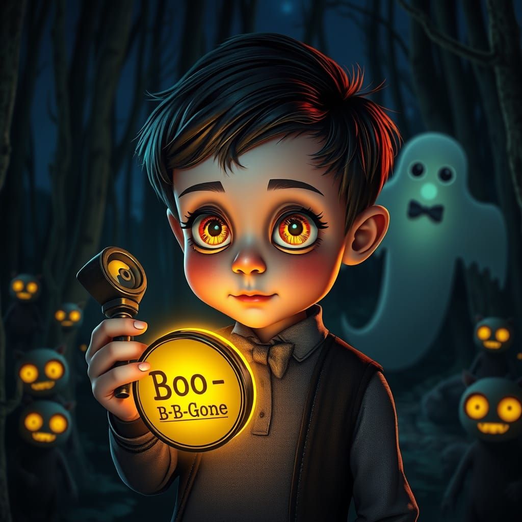 Boy Detective in Swamp: Burton-Miyazaki Fusion