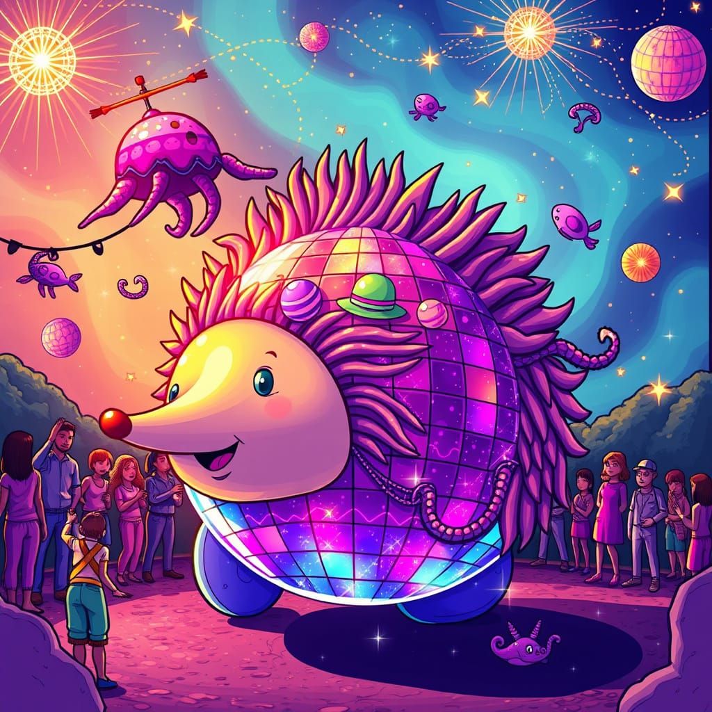 Cosmic Parade with Hedgehog Disco Ball