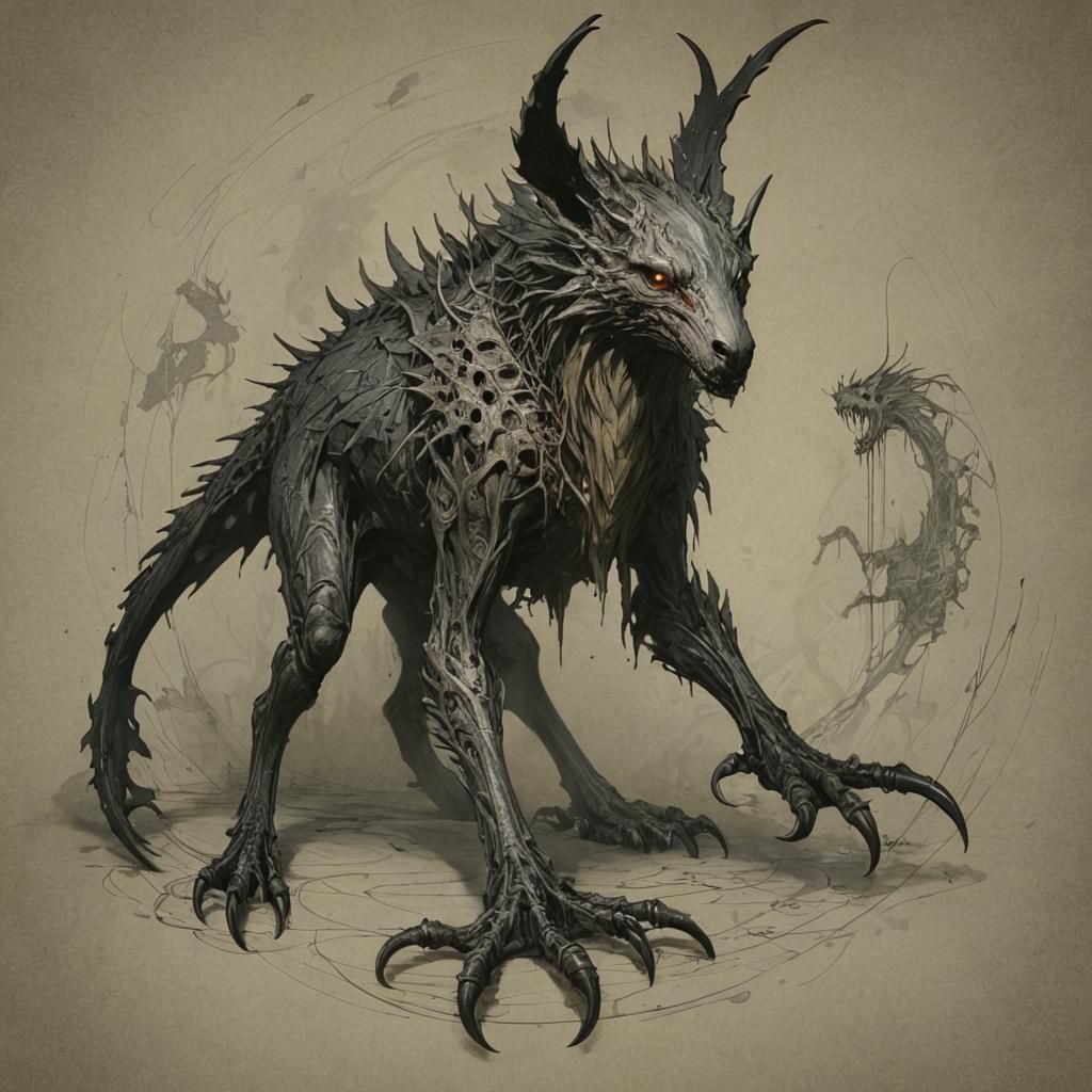 Grimdark Fantasy Art with Organic Details