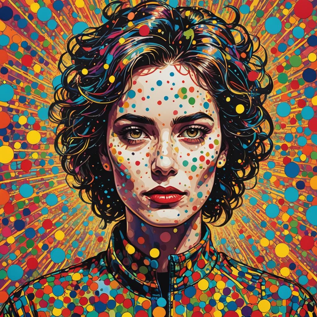 Resolute Figure in Vibrant Pop Art Style