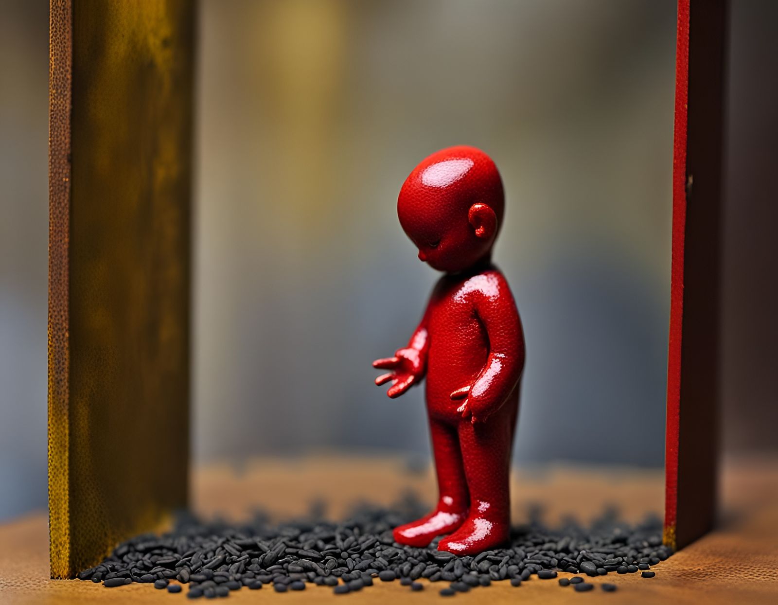 Tiny People with Big Ambition in Abstract Style