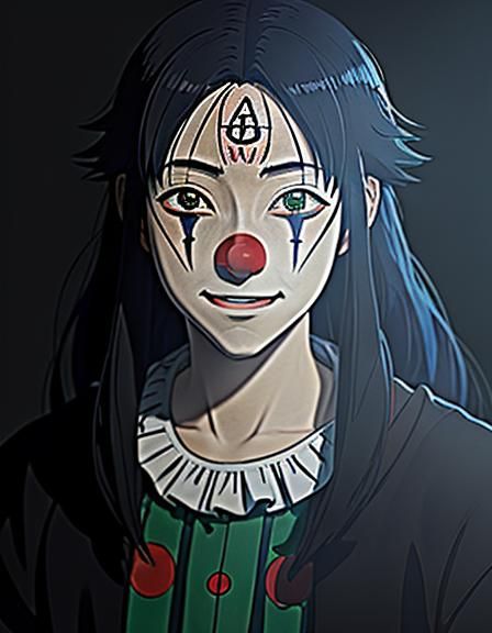 Happy Clown Cultist in Anime Style