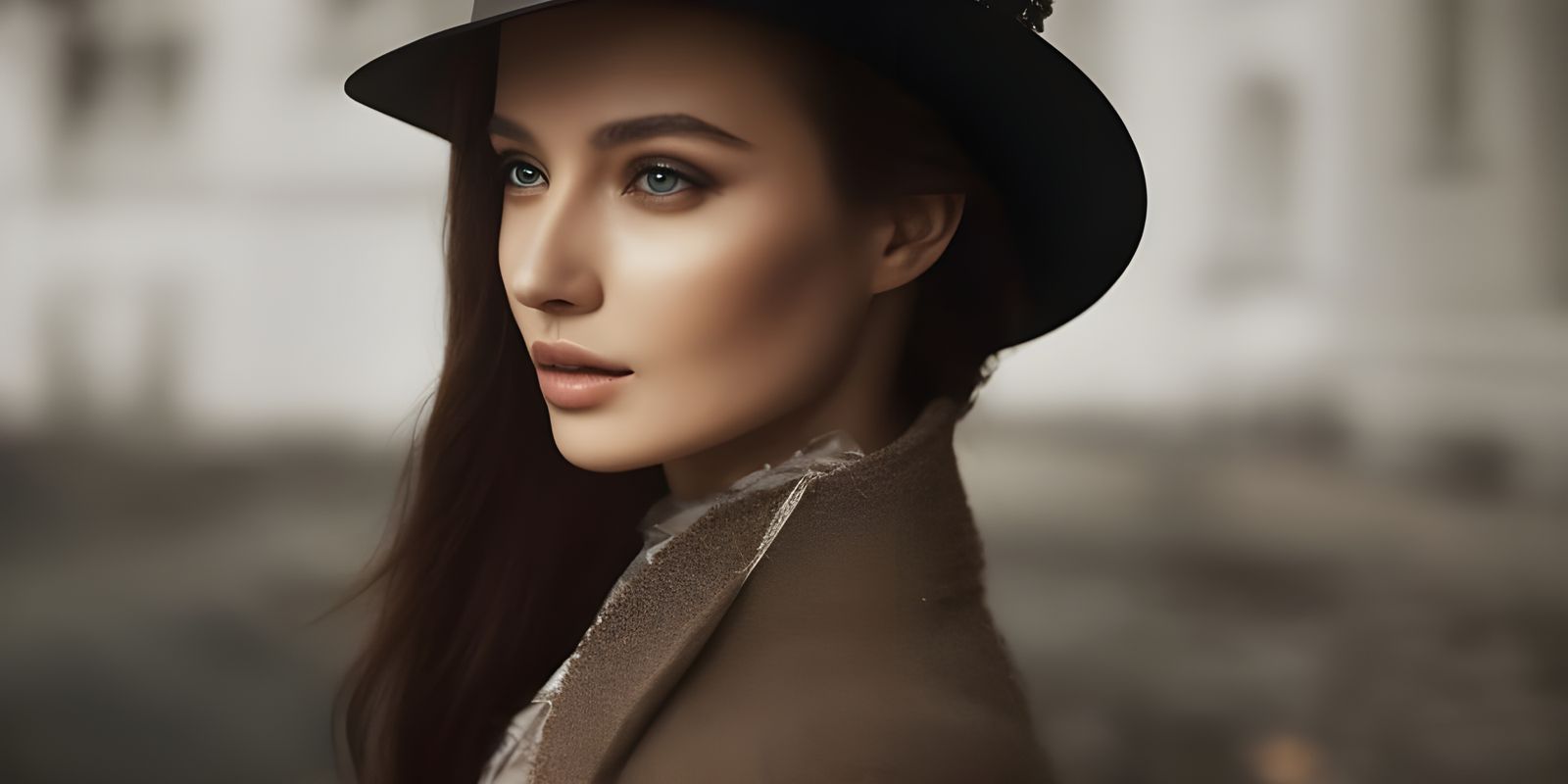 Elegant Woman in Oslo Coffee House Portrait