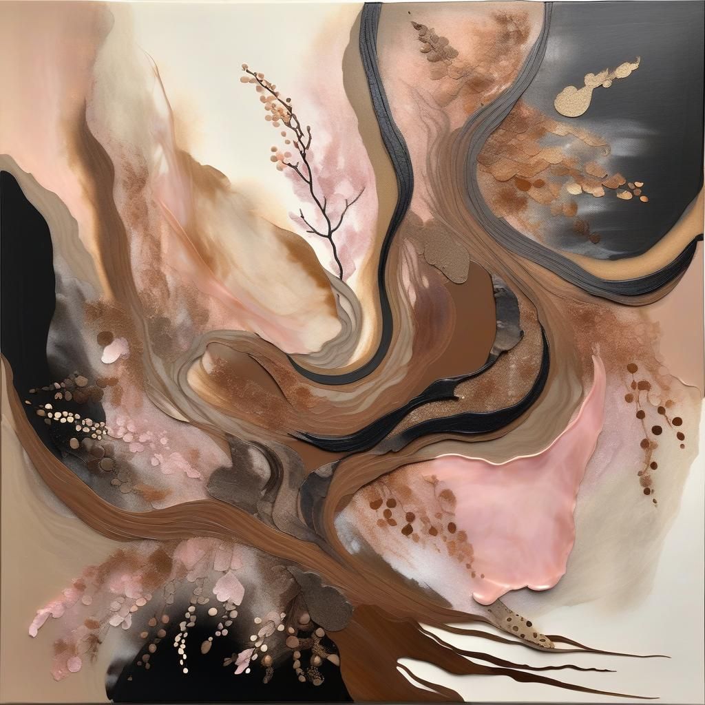 Abstract Fate Image with Expressive Brush Strokes