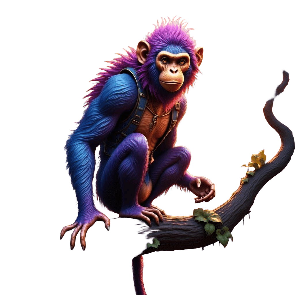 Monkey in Detailed Fantasy Concept Art