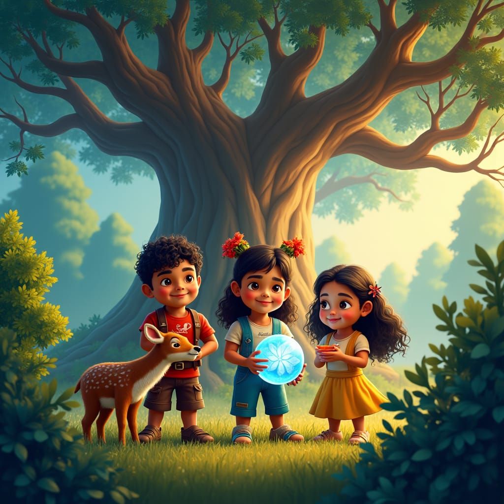 Magical Forest Friends Tend to Nature's Wonders