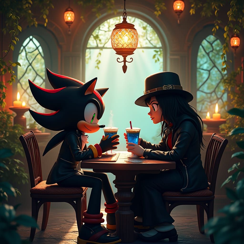 Shadow the Hedgehog at Mystical Cafe: Fantasy Art