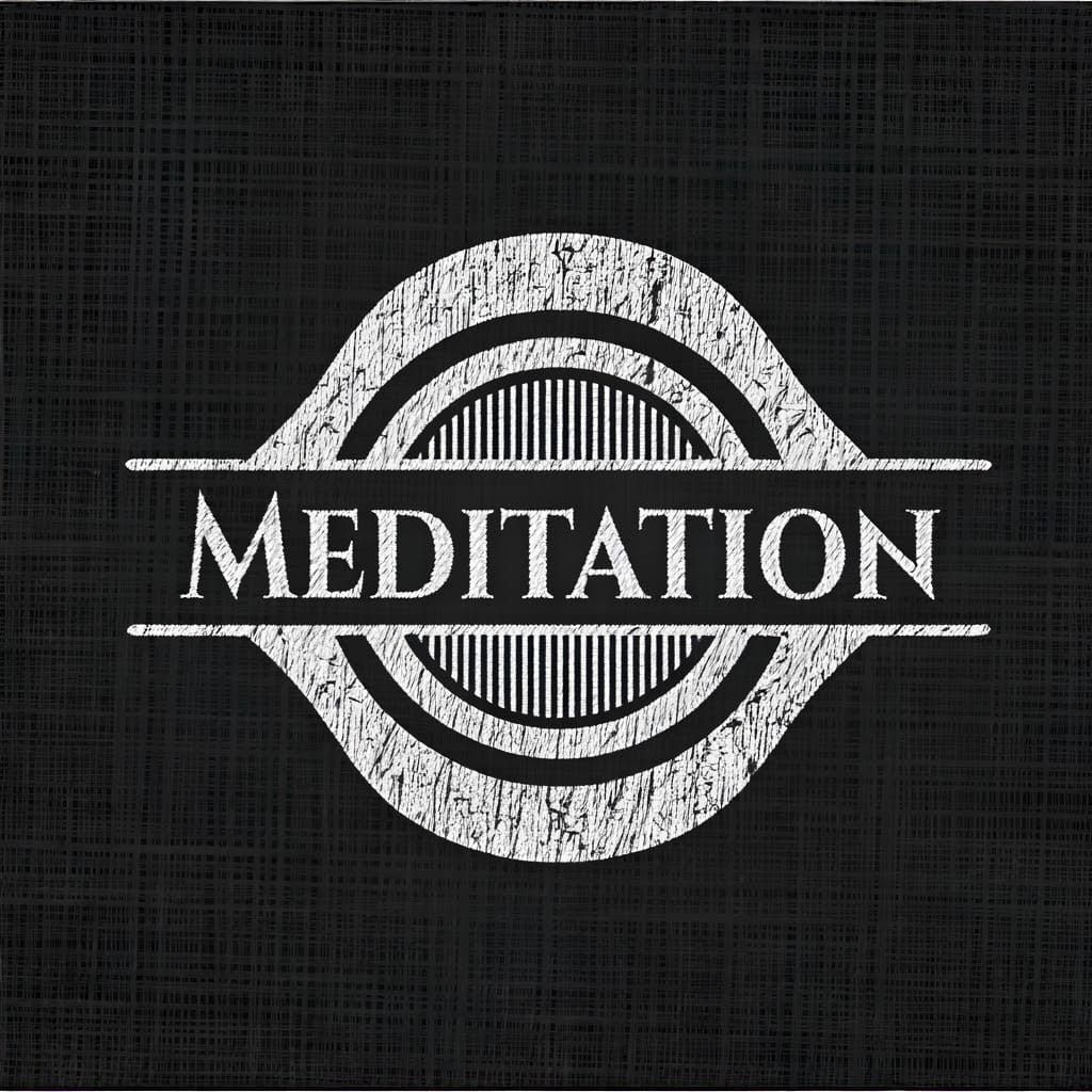 Chalkboard Art: "MEDITATION" in Center