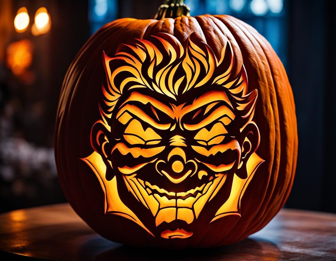 Hisoka Pumpkin Carving from Hunter x Hunter