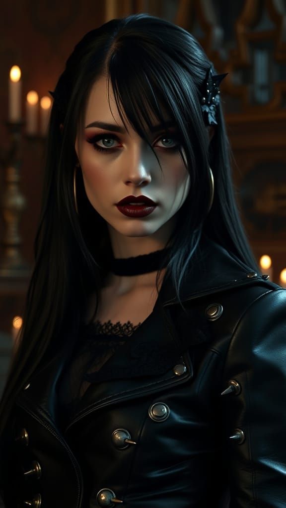 Gothic Goddess in Dark Luxury