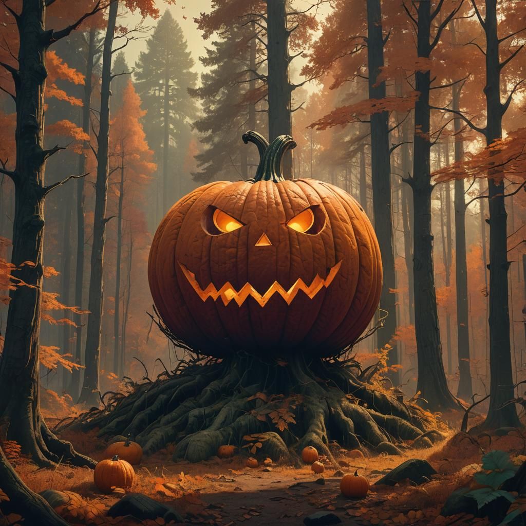 The Great Pumpkin in Beast Form: Fantasy Art