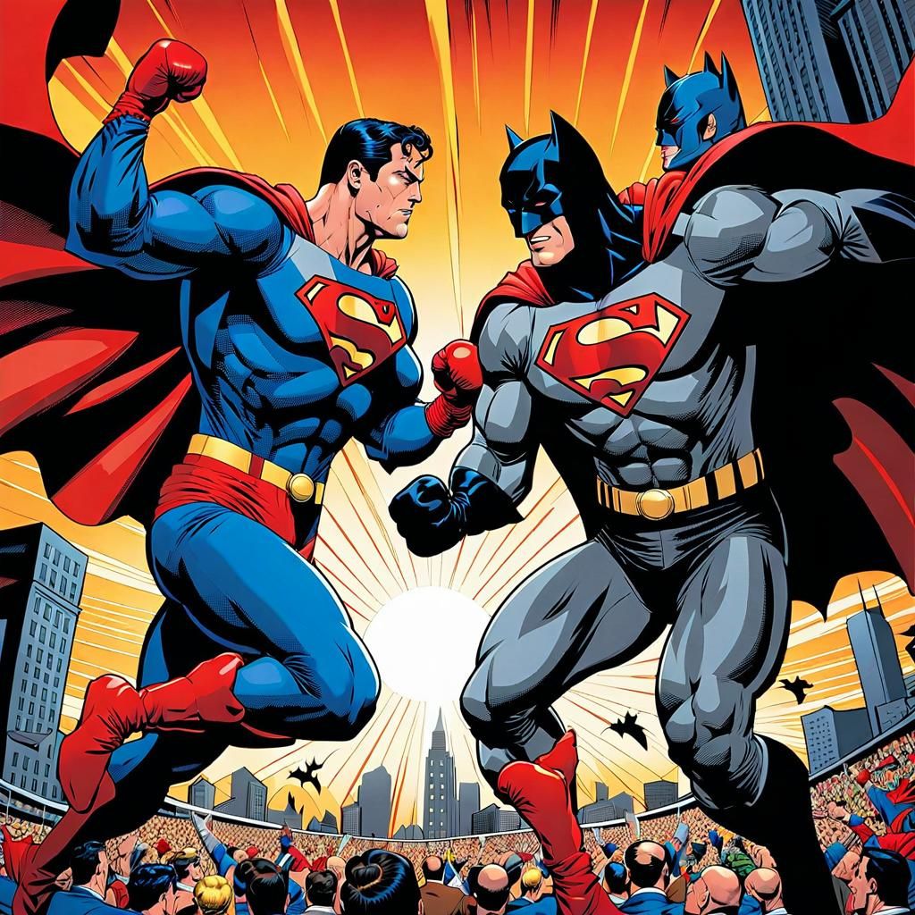 Superman boxing Superbatman