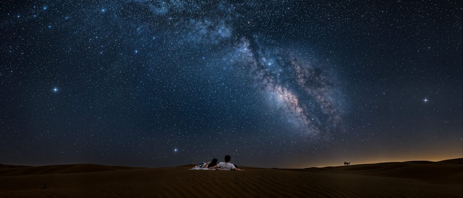 Cosmic Night in Sahara Desert Landscape