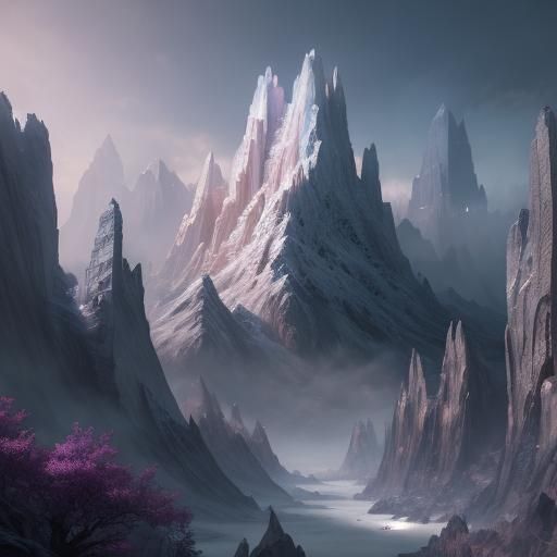 Girl Holding White Crystal: Detailed Fantasy Art