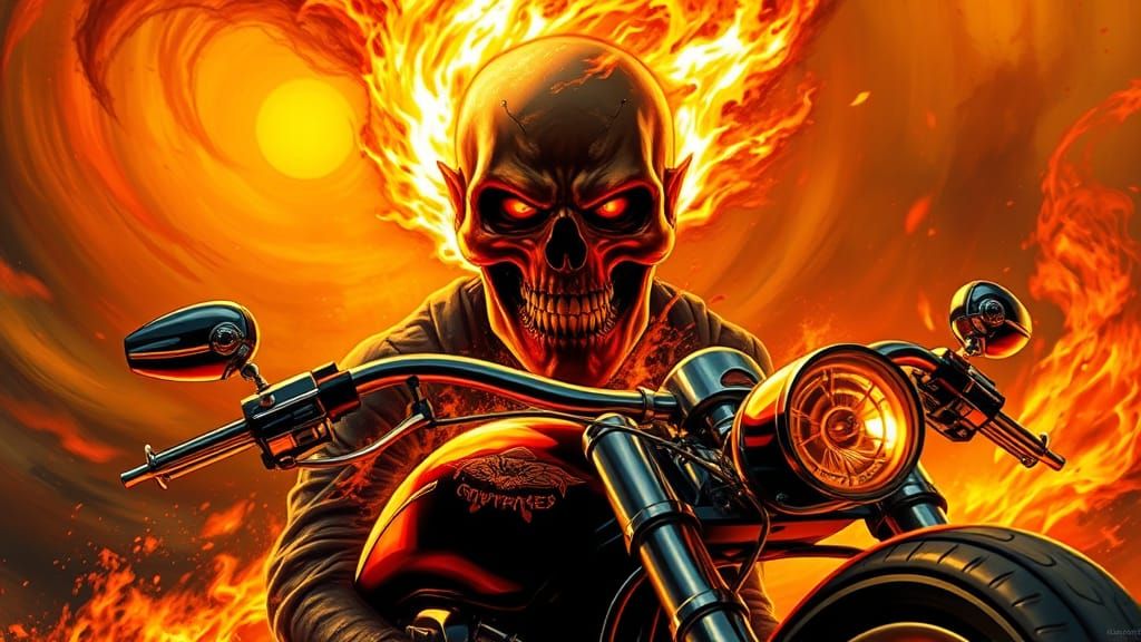 Demonic Biker Revels in Hellish Glory