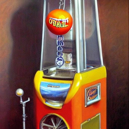Gumball Machine in Imaginative Realism Style