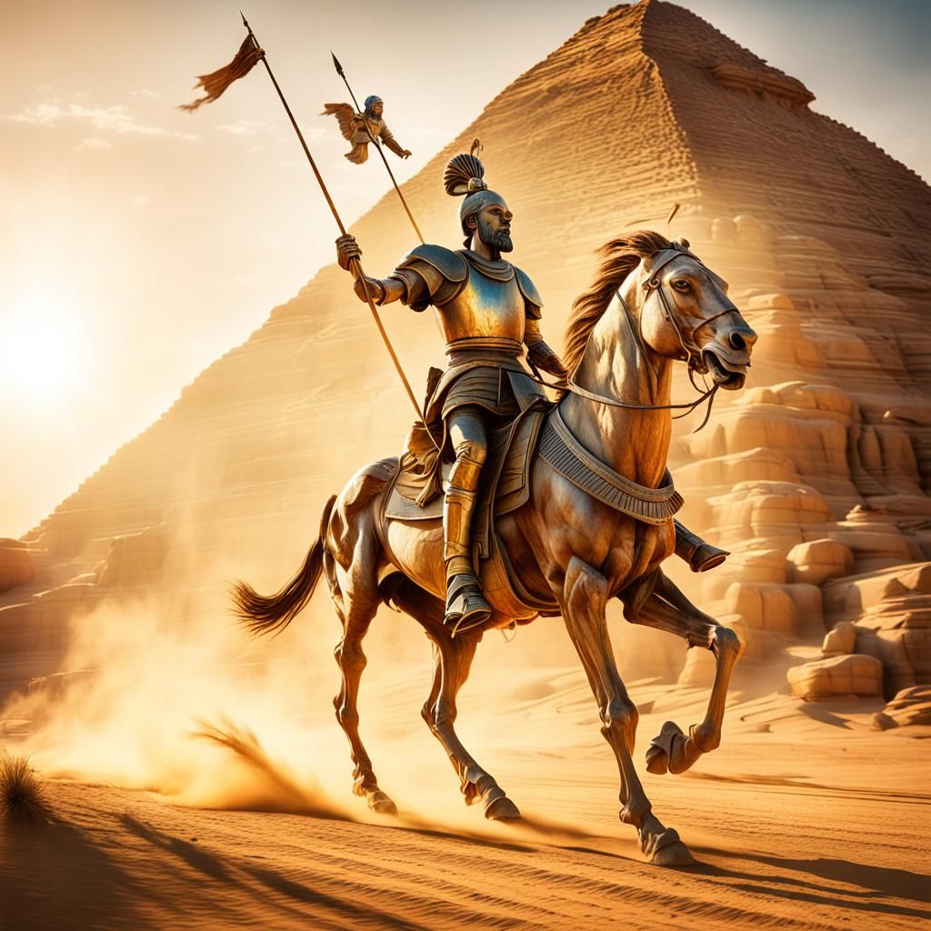 Don Quixote's Charge: Hyperrealistic Sphinx Encounter