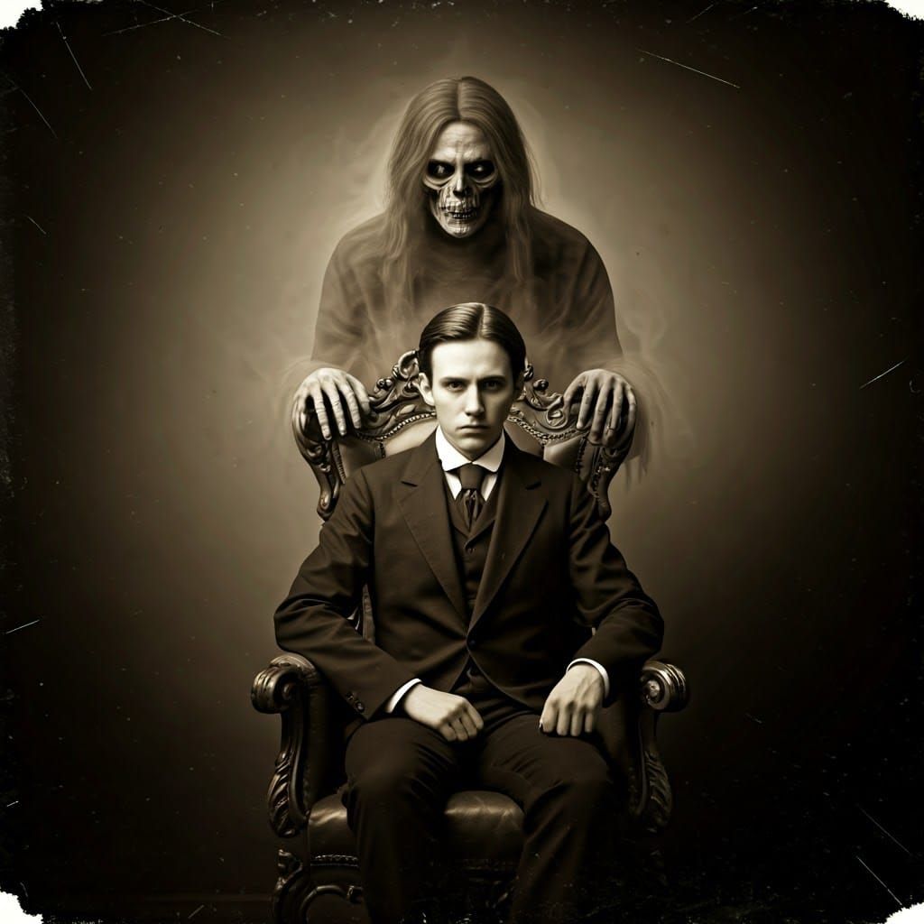 Ethereal Portrait in a Haunting Victorian Atmosphere