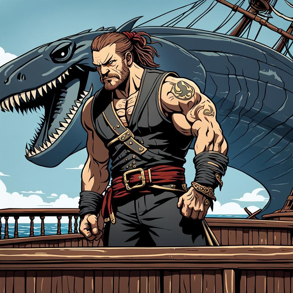 Pirate 'No-Fingers' Leviathan on Deck