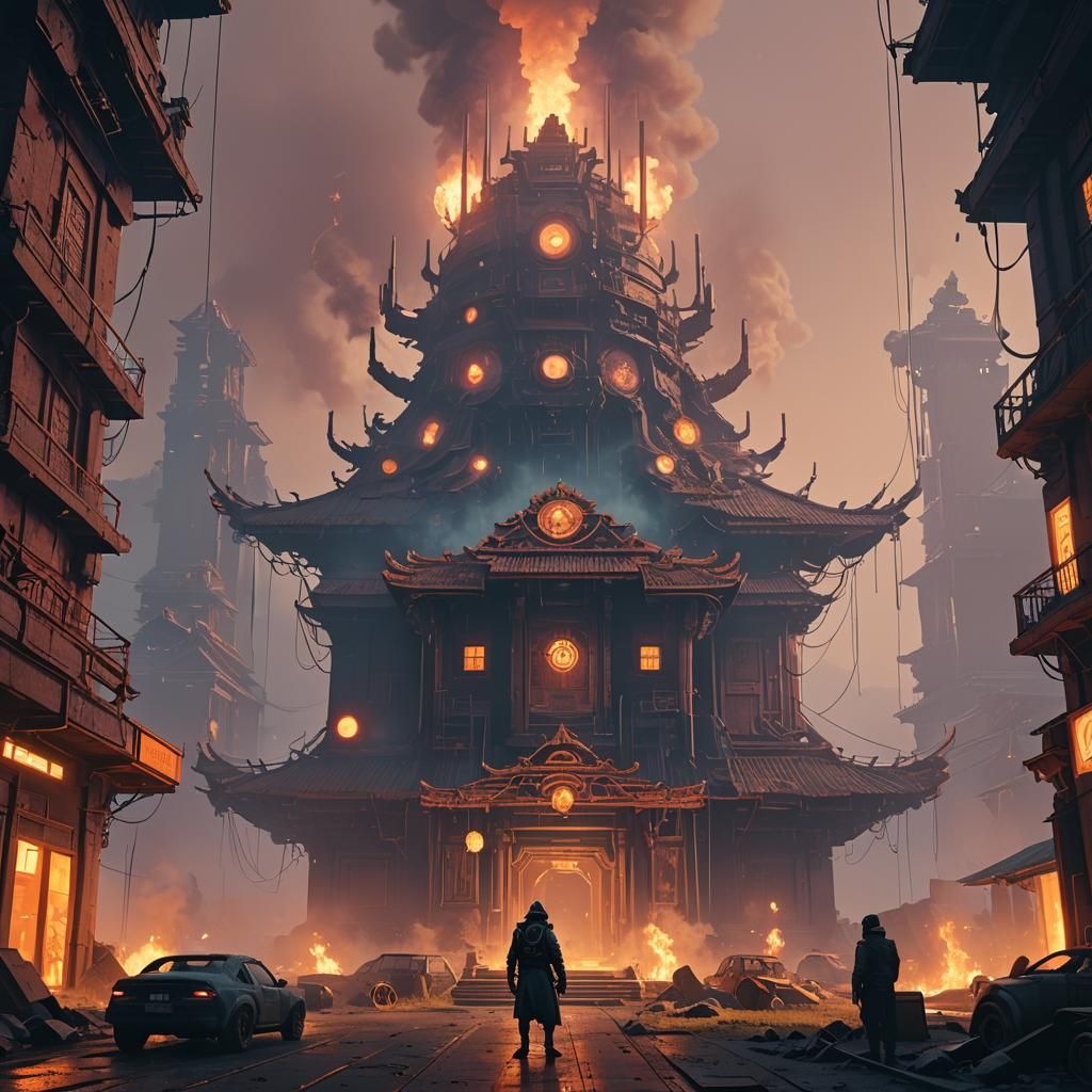 Nemesis Jabuti in Spatial Temple: Fantasy Concept Art